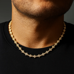 Iced Honingraat Ketting - Goud
