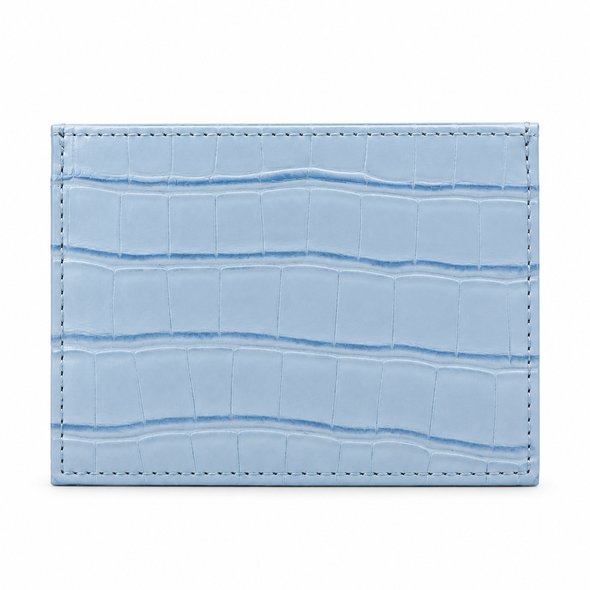 Croco Card Holder - Sky Blue