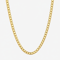 925 Sterling Silver Gold Square Link Chain