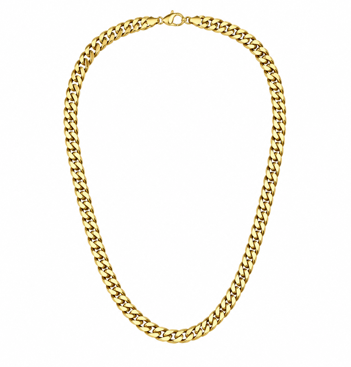 Royal Gold-Tone Cuban Link Chain – Unisex