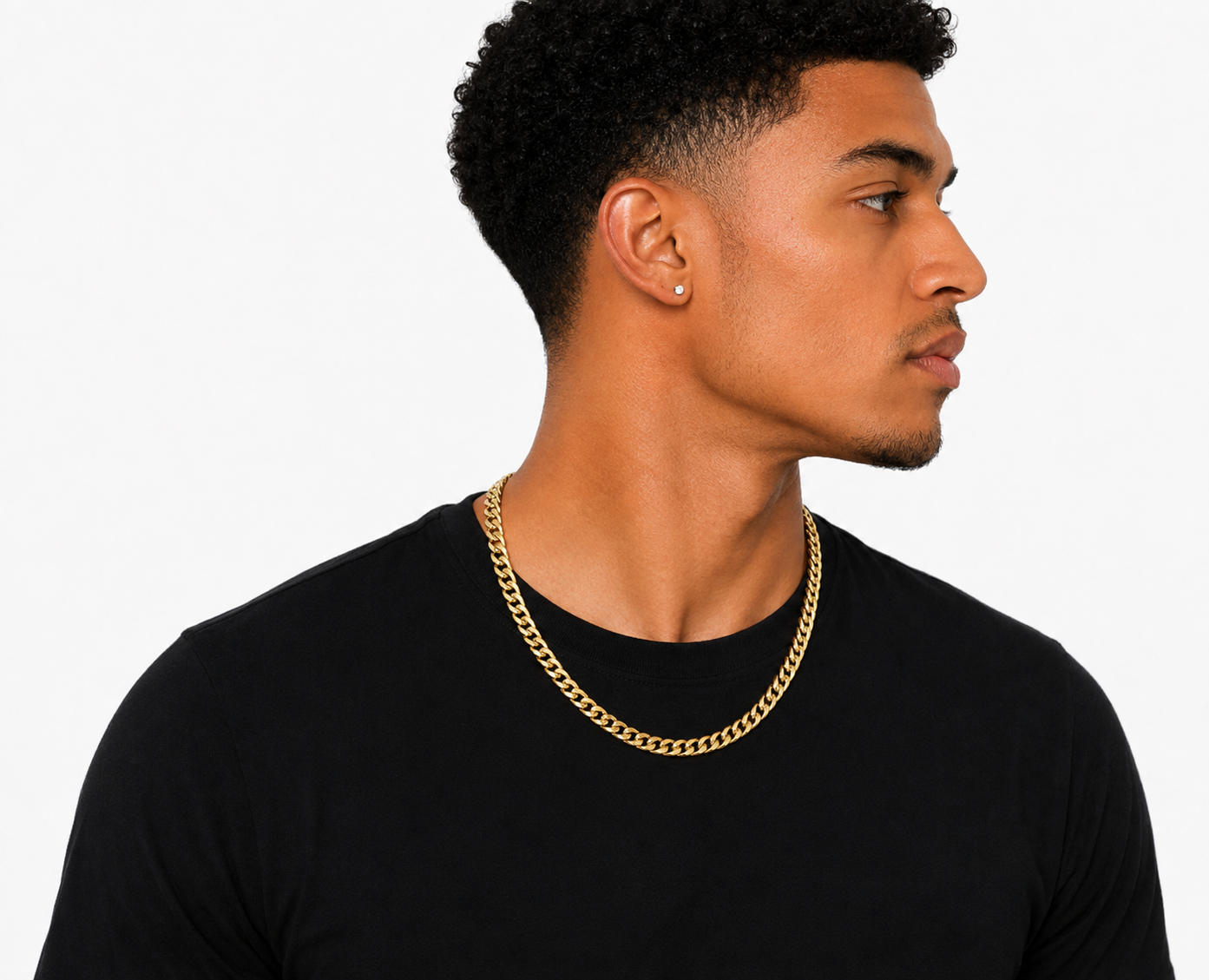Royal Gold-Tone Cuban Link Chain – Unisex