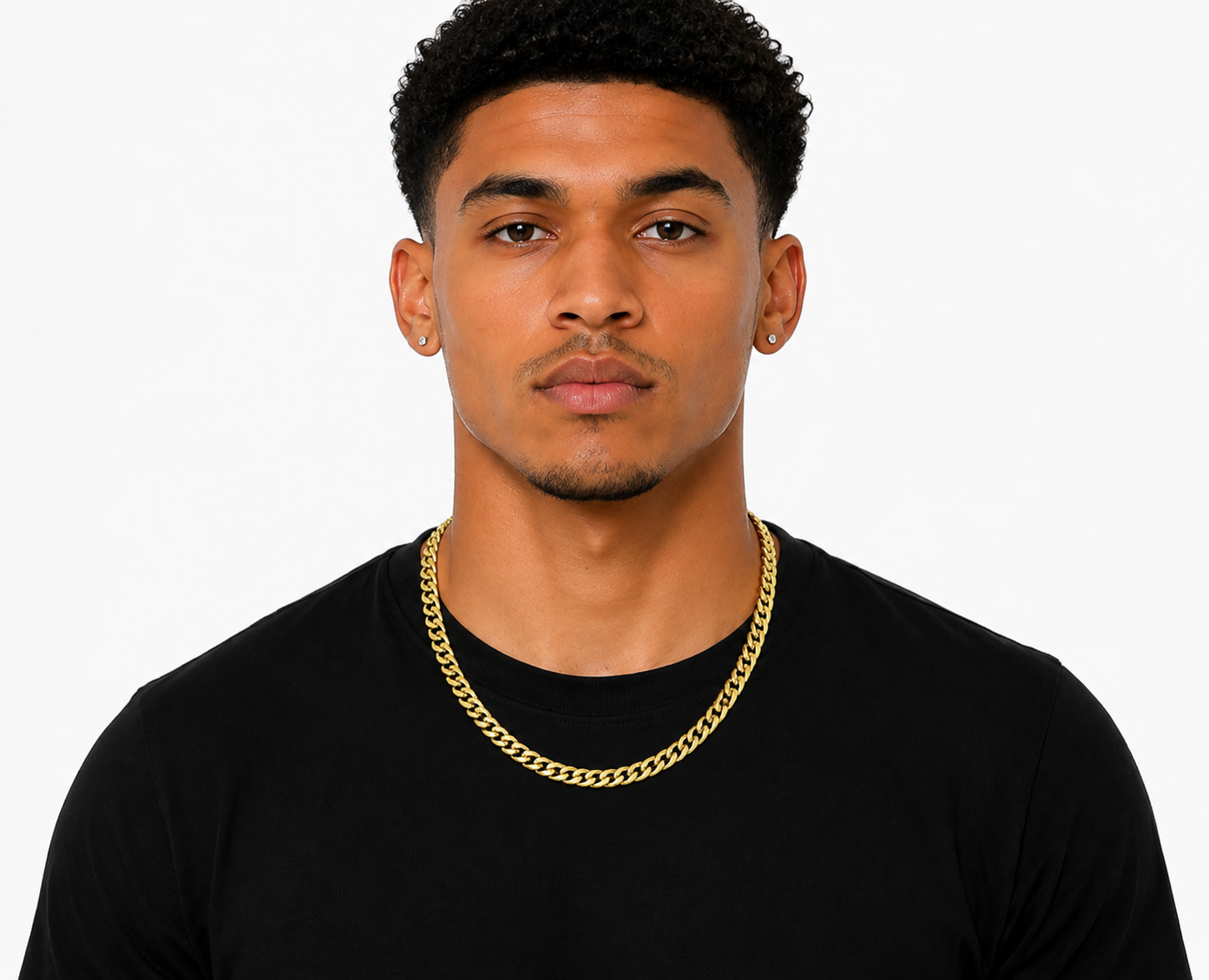 Royal Gold-Tone Cuban Link Chain – Unisex