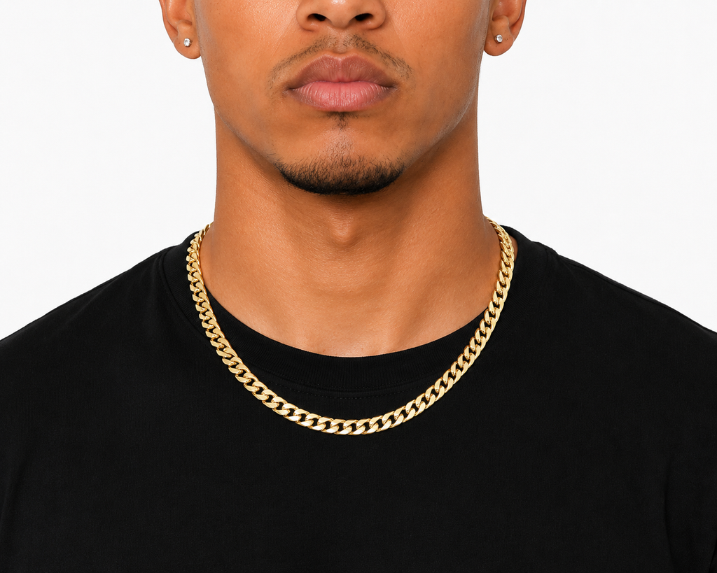 Royal Gold-Tone Cuban Link Chain – Unisex