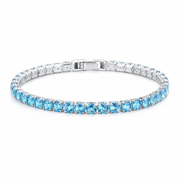 Blauwe Zirkonia Tennisarmband
