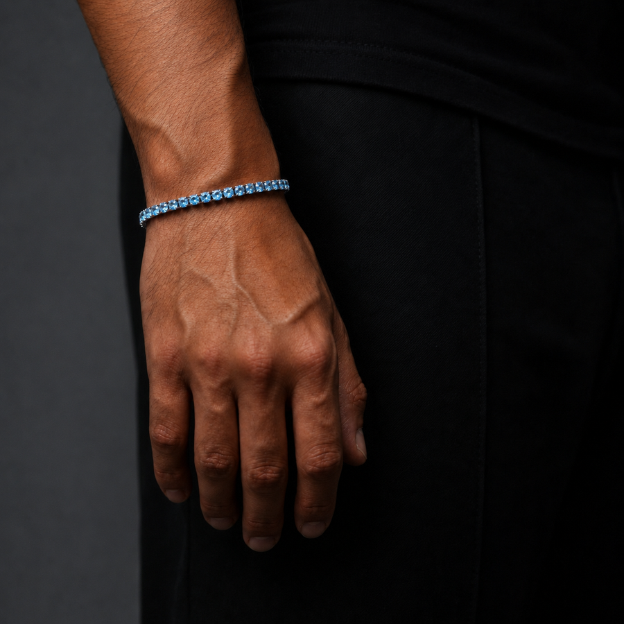 Blue Zirconia Tennis Bracelet