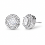 Round Moissanite Stud Earrings
