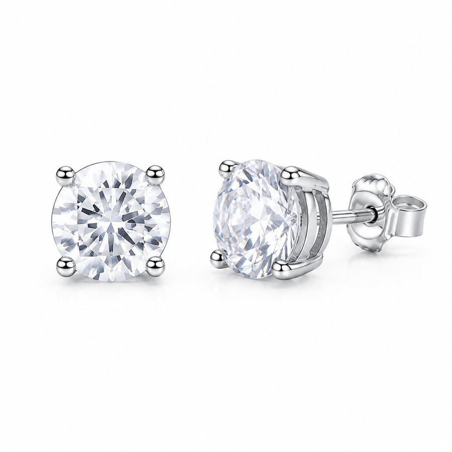 Ronde Moissanite Oorknoppen