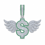 Fortune Wings Iced Pendant