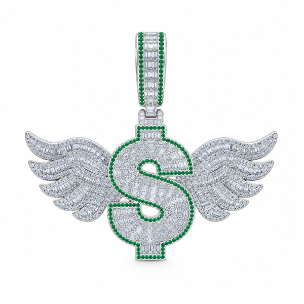 Fortune Wings Iced Pendant