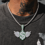 Fortune Wings Iced Pendant