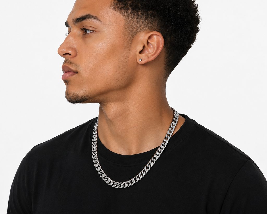 Silver Cuban Link Chain – 316L Stainless Steel