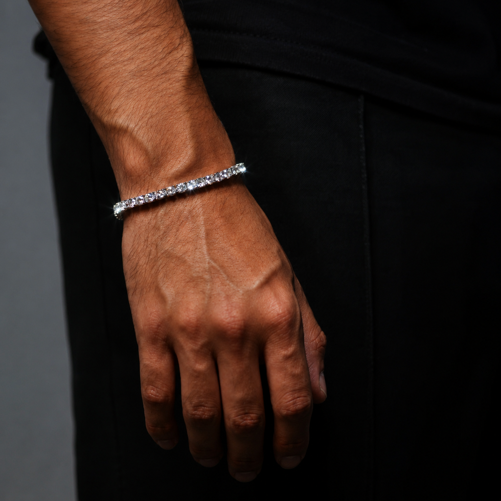 S925 Sterling Silver 4mm Zirconia Tennis Bracelet