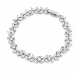 Floral Leaf Crystal Bracelet