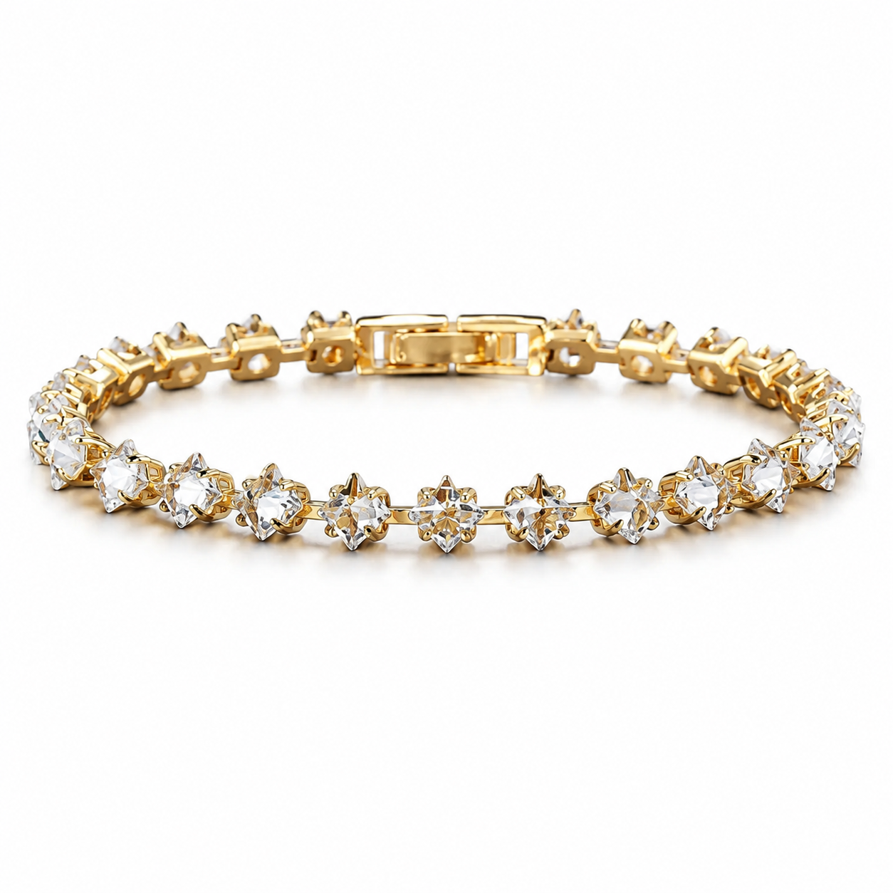 Starlight Crystal Bracelet – Silver & Gold