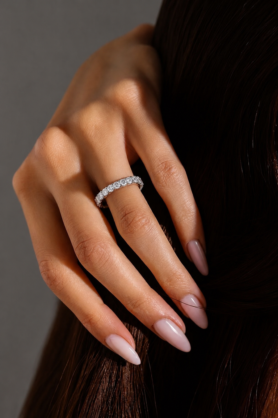 Geometrische Zirkonia Statement Ring