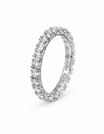 Geometrische Zirkonia Statement Ring