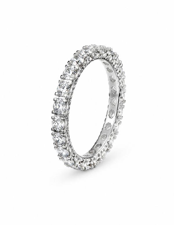 Geometrische Zirkonia Statement Ring