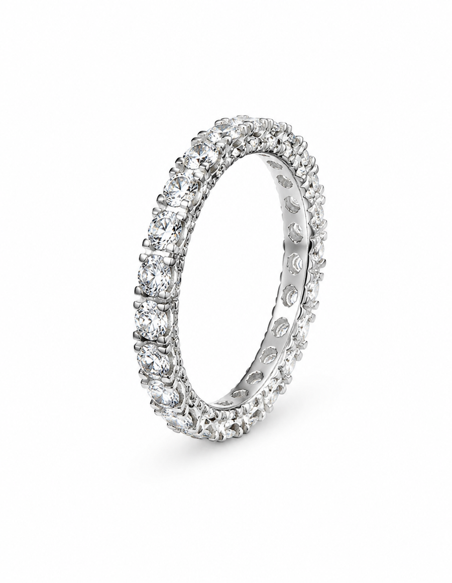 Geometrische Zirkonia Statement Ring