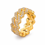 Iced Cuban Link Ring voor Heren