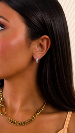 Zircon Hoop Earrings