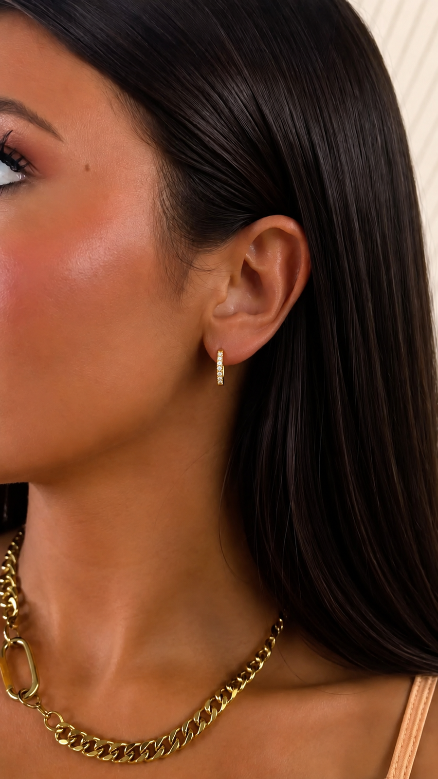 Zirkonia Hoepeloorbellen – Goud