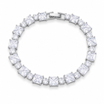 Iced Geometric Tennis Bracelet