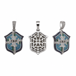 Brazil Legacy Iced Pendant & Chain - Silver
