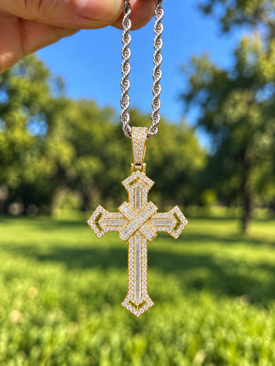 Eternal Cross Pendant & Necklace - Gold
