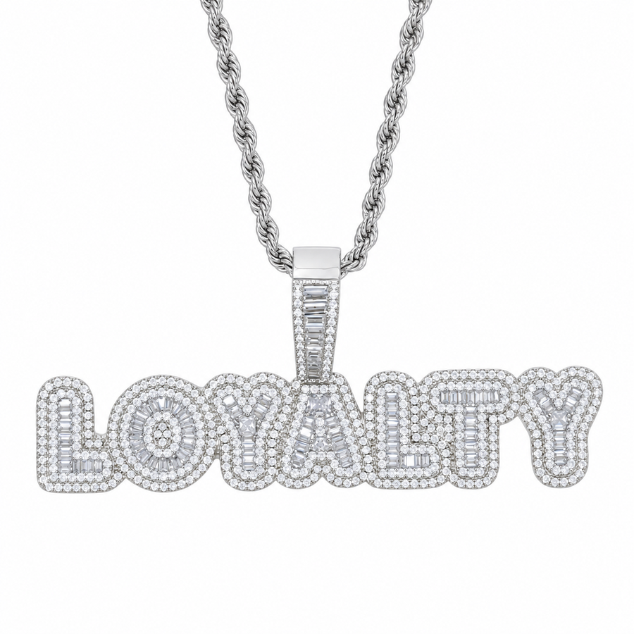 Loyalty Iced Pendant - Silver