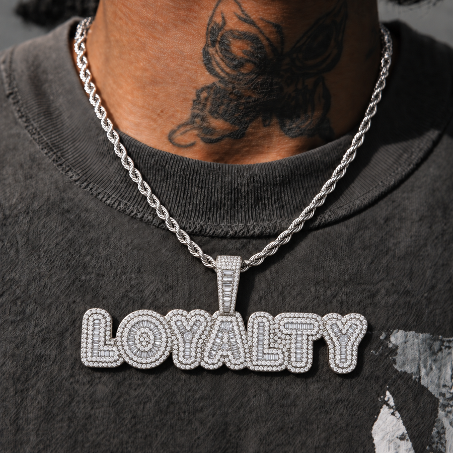 Loyalty Iced Pendant - Silver