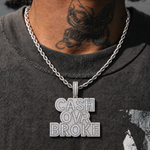 Cash Ova Broke Iced Pendant - Silver