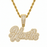 Hustle Iced Pendant - Gold