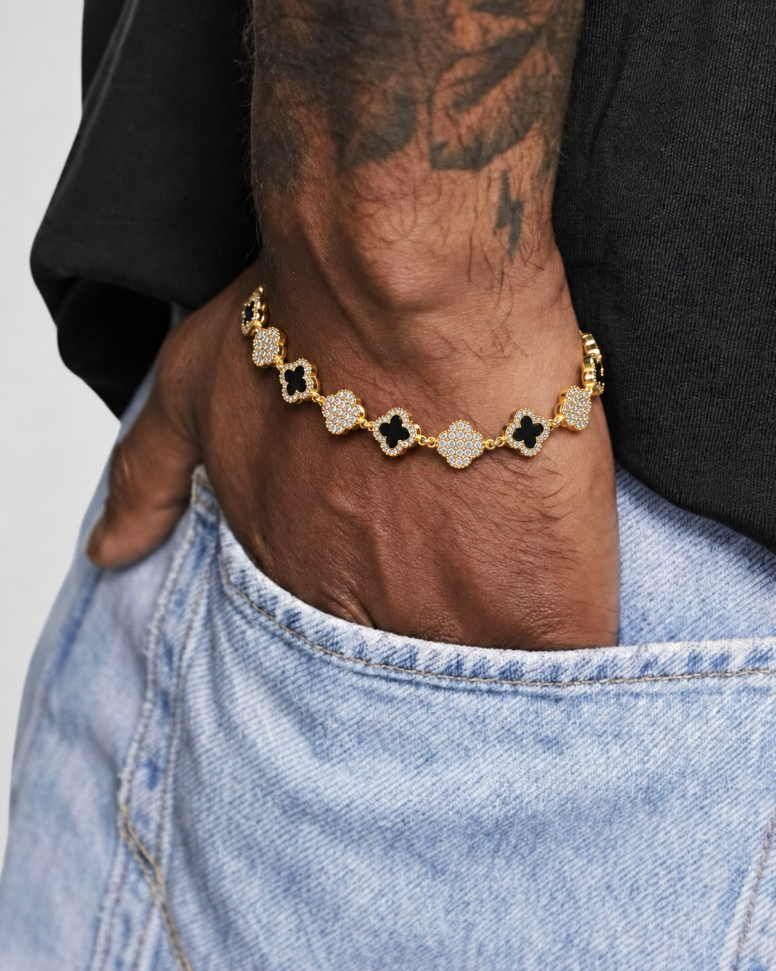 Clover Link Bracelet One Size - Gold