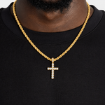 Iced Kruis & Ankh Ketting