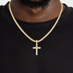 Tennis Cross Necklace - Gold