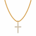 Iced Kruis & Ankh Ketting