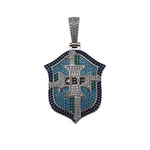 Brazil Legacy Iced Pendant & Chain - Silver