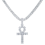 Iced Cross & Ankh Necklace