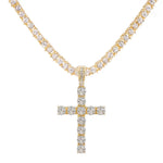 Iced Cross & Ankh Necklace