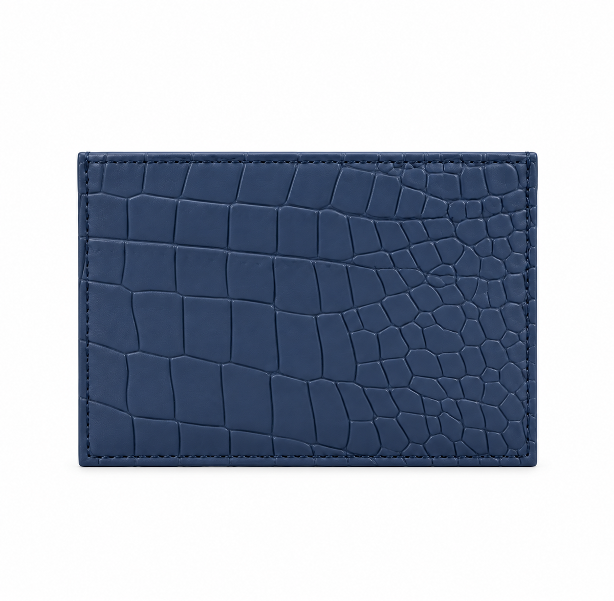 Croco Card Holder - Navy