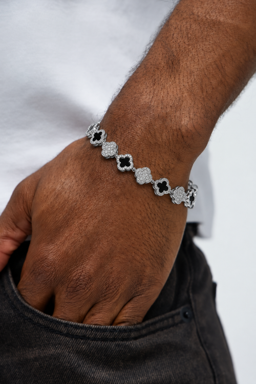 Clover Link Bracelet One Size - Silver