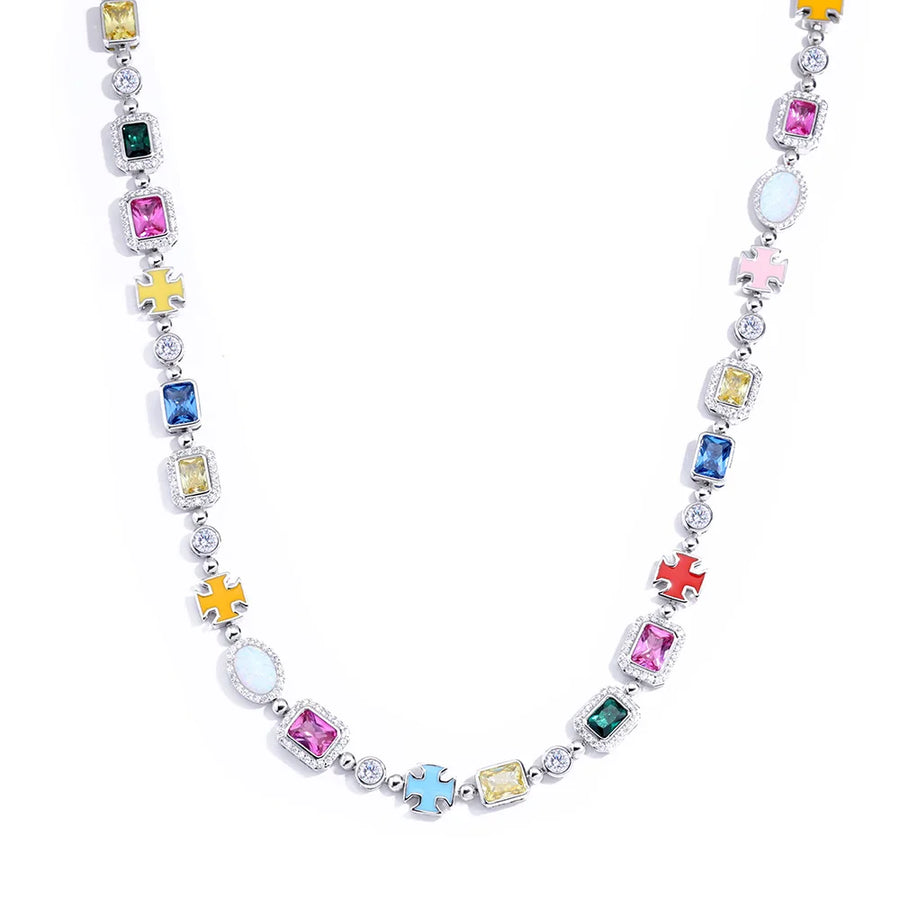 Rainbow Iced Necklace Full Spectrum