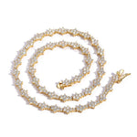 Iced Honingraat Ketting - Goud