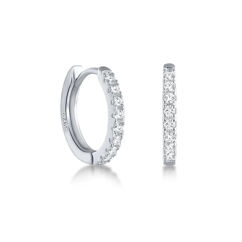 Zircon Hoop Earrings