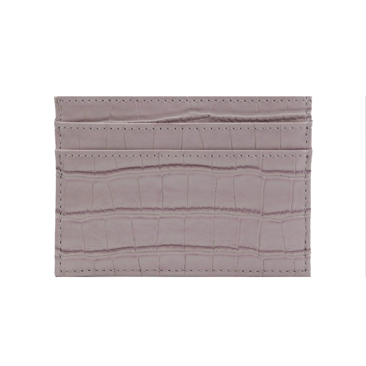 Croco Card Holder - Nude