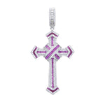 Eternal Cross Pendant & Necklace - Purple