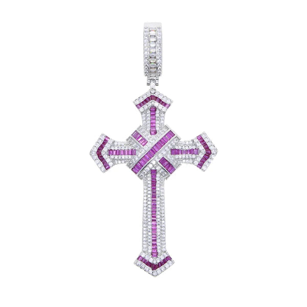Eternal Cross Pendant & Necklace - Purple