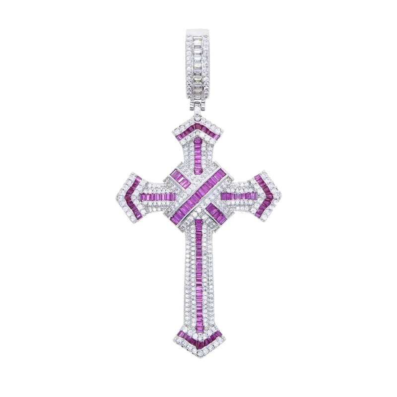 Eternal Cross Pendant & Necklace - Purple