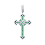 Eternal Cross Pendant & Necklace - Green