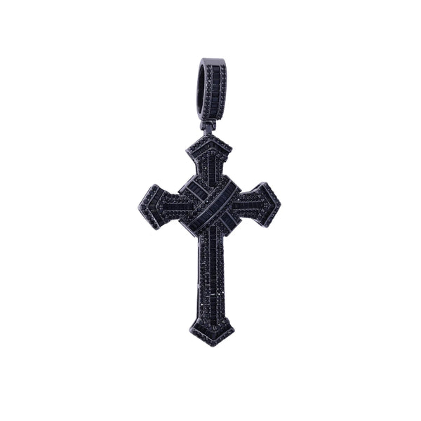 Eternal Cross Pendant & Necklace - Black